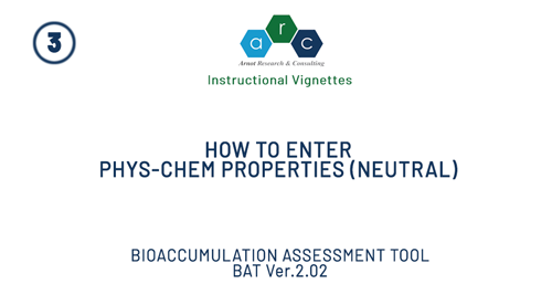 How to Enter Phys-Chem Properties (Neutral)