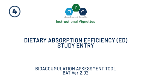 Dietary Absorption Efficiency (ED) Study Entry