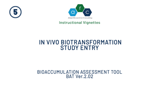 In Vivo Biotransformation Study Entry